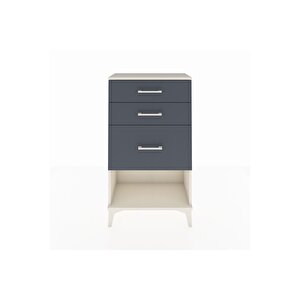 Arges Komodin 3 Çekmeceli 60x30x106 Aytaşı-antrasit