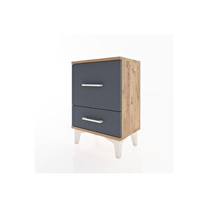 Arges Komodin 2 Çekmeceli 44x30x64 Çam-antrasit