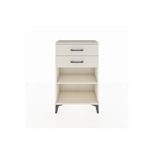 Arges Komodin Tek Raflı 2 Çekmeceli 60x30x96 Aytaşı-aytaşı