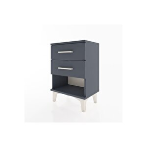 Arges Komodin 2 Çekmeceli 44x30x64 Antrasit-antrasit