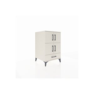 Kronos Komodin 4 Raflı Tek Çekmeceli 4 Kapaklı 60x59x96 Aytaşı-aytaşı