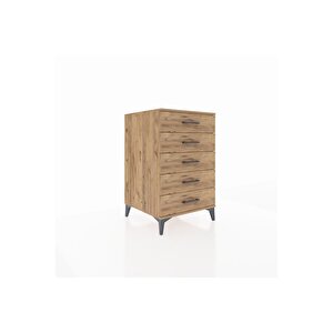 Kronos Komodin 5 Çekmeceli 60x59x96 Çam-çam