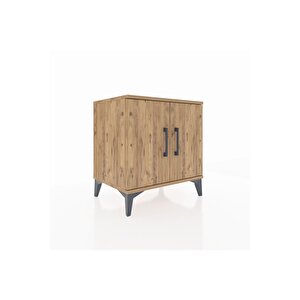 Hyperion Komodin 2 Raflı 2 Kapaklı 60x44x64 Çam-çam