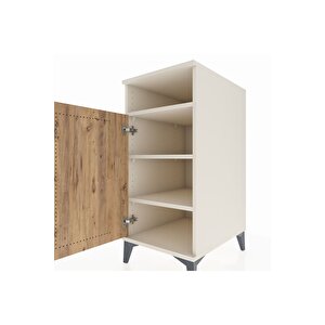 Kronos Komodin 3 Raflı Tek Kapaklı 44x59x96 Aytaşı-çam
