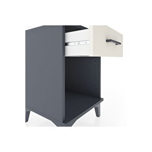 Hyperion Komodin Tek Çekmeceli 44x44x64 Antrasit-aytaşı