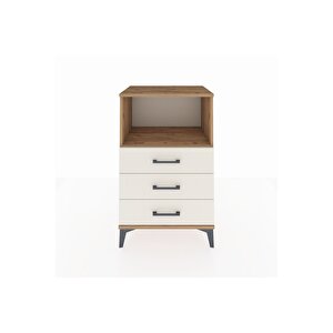 Hyperion Komodin Tek Raflı 3 Çekmeceli 60x44x96 Çam-aytaşı