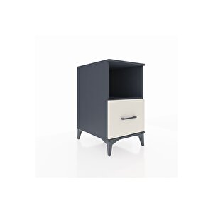 Kronos Komodin Tek Raflı Tek Çekmeceli 44x59x80 Antrasit-aytaşı