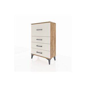 Arges Komodin 4 Çekmeceli 60x30x96 Çam-aytaşı