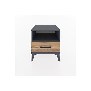 Hyperion Komodin Tek Raflı Tek Çekmeceli 44x44x48 Antrasit-çam