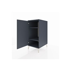 Kronos Komodin 2 Raflı Tek Kapaklı 44x59x96 Antrasit-antrasit