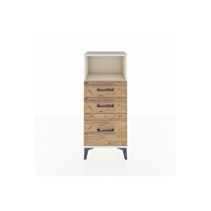 Arges Komodin Tek Raflı 3 Çekmeceli 44x30x106 Aytaşı-çam