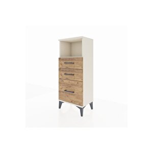 Arges Komodin Tek Raflı 3 Çekmeceli 44x30x106 Aytaşı-çam