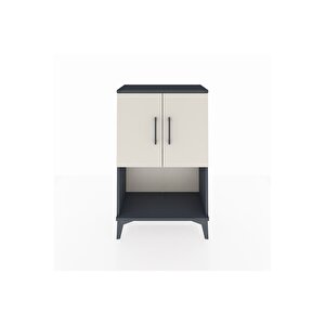 Arges Komodin 2 Raflı 2 Kapaklı 60x30x96 Antrasit-aytaşı