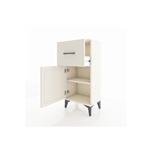 Arges Komodin Tek Raflı Tek Çekmeceli Tek Kapaklı 44x30x96 Aytaşı-aytaşı