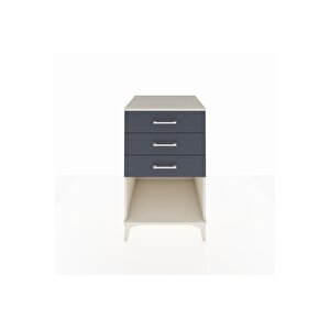 Kronos Komodin 3 Çekmeceli 60x59x96 Aytaşı-antrasit