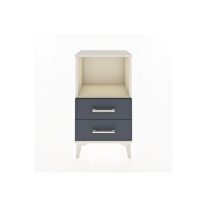 Arges Komodin Tek Raflı 2 Çekmeceli 44x30x80 Aytaşı-antrasit