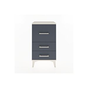 Arges Komodin Tek Raflı 2 Çekmeceli 44x30x80 Aytaşı-antrasit