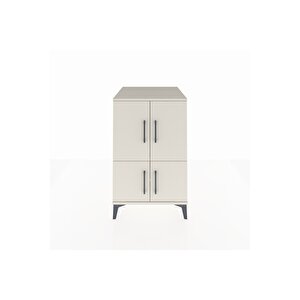 Kronos Komodin 2 Raflı 4 Kapaklı 60x59x96 Aytaşı-aytaşı