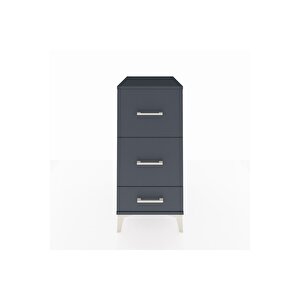 Kronos Komodin 3 Çekmeceli 44x59x96 Antrasit-antrasit