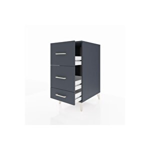 Kronos Komodin 3 Çekmeceli 44x59x96 Antrasit-antrasit