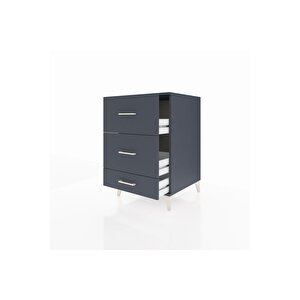Kronos Komodin 3 Çekmeceli 60x59x96 Antrasit-antrasit