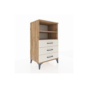 Hyperion Komodin 2 Raflı 3 Çekmeceli 60x44x106 Çam-aytaşı