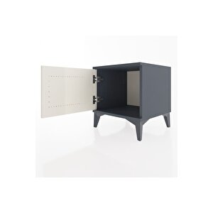 Hyperion Komodin Tek Kapaklı 44x44x48 Antrasit-aytaşı