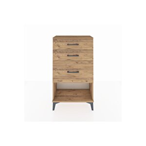 Arges Komodin 3 Çekmeceli 60x30x106 Çam-çam