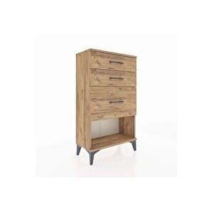 Arges Komodin 3 Çekmeceli 60x30x106 Çam-çam