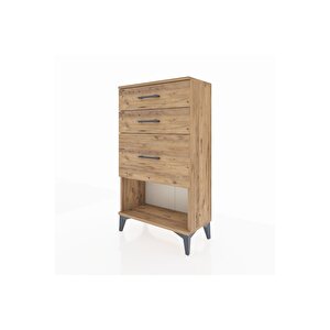 Arges Komodin 3 Çekmeceli 60x30x106 Çam-çam