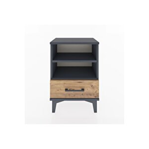 Arges Komodin 2 Raflı Tek Çekmeceli 44x30x64 Antrasit-çam