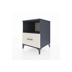 Kronos Komodin Tek Raflı Tek Çekmeceli 60x59x80 Antrasit-aytaşı