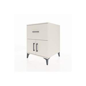 Kronos Komodin Tek Raflı Tek Çekmeceli 2 Kapaklı 60x59x80 Aytaşı-aytaşı