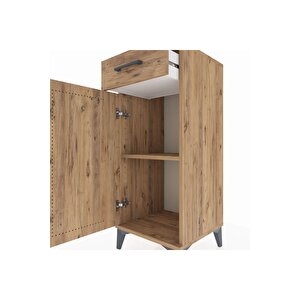 Hyperion Komodin Tek Raflı Tek Çekmeceli Tek Kapaklı 44x44x106 Çam-çam