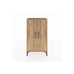 Arges Komodin 2 Raflı 2 Kapaklı 60x30x106 Çam-çam