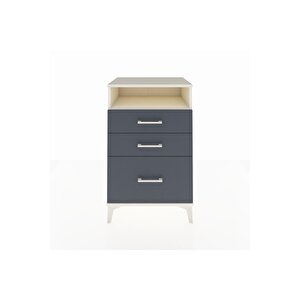 Hyperion Komodin Tek Raflı 3 Çekmeceli 60x44x96 Aytaşı-antrasit