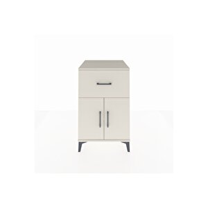 Kronos Komodin Tek Raflı Tek Çekmeceli 2 Kapaklı 60x59x96 Aytaşı-aytaşı