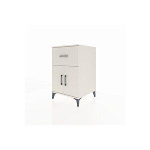 Kronos Komodin Tek Raflı Tek Çekmeceli 2 Kapaklı 60x59x96 Aytaşı-aytaşı