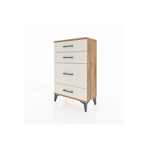 Arges Komodin 4 Çekmeceli 60x30x96 Çam-aytaşı