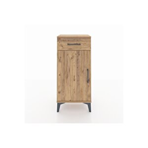 Arges Komodin 2 Raflı Tek Çekmeceli Tek Kapaklı 44x30x96 Çam-çam