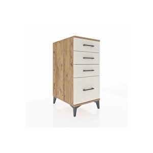 Kronos Komodin 4 Çekmeceli 44x59x96 Çam-aytaşı