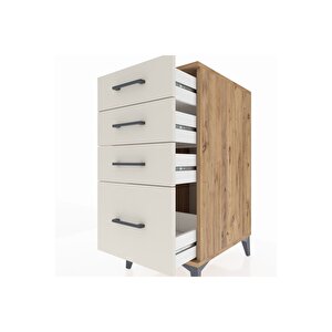 Kronos Komodin 4 Çekmeceli 44x59x96 Çam-aytaşı