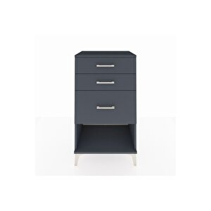 Hyperion Komodin 3 Çekmeceli 60x44x106 Antrasit-antrasit