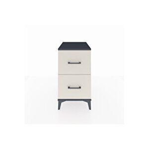 Kronos Komodin 2 Çekmeceli 44x59x80 Antrasit-aytaşı