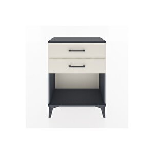 Arges Komodin 2 Çekmeceli 60x30x80 Antrasit-aytaşı