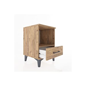Hyperion Komodin Tek Raflı Tek Çekmeceli 44x44x64 Çam-çam