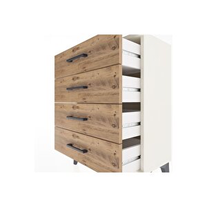 Arges Komodin 4 Çekmeceli 60x30x80 Aytaşı-çam