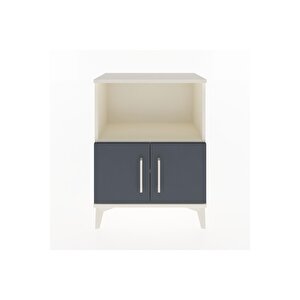 Arges Komodin 2 Raflı 2 Kapaklı 60x30x80 Aytaşı-antrasit