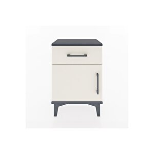 Arges Komodin Tek Raflı Tek Kapaklı 44x30x64 Antrasit-aytaşı