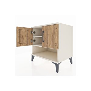 Hyperion Komodin 2 Raflı 2 Kapaklı 60x44x64 Aytaşı-çam